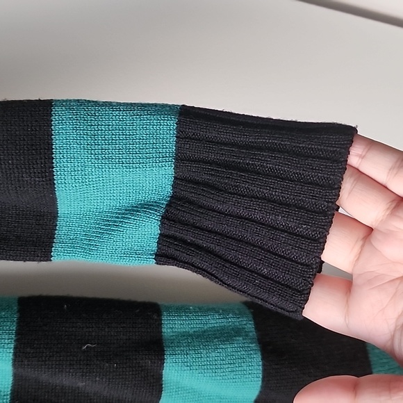 Max & Co Knit Striped Holiday Wool Sweater Dress - Picture 2 of 7